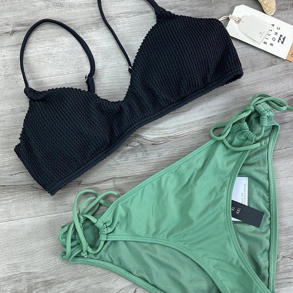 ☀️O’Neill☀️ BILLABONG☀️ SUMMER HIGH BRALETTE SALTWATER SOLIDS MINA BOTTOM BIKINI - Picture 5 of 12